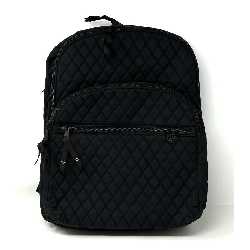 Vera Bradley Black Moonless Night Essential XL Extra Large Backpack Cotton NWT